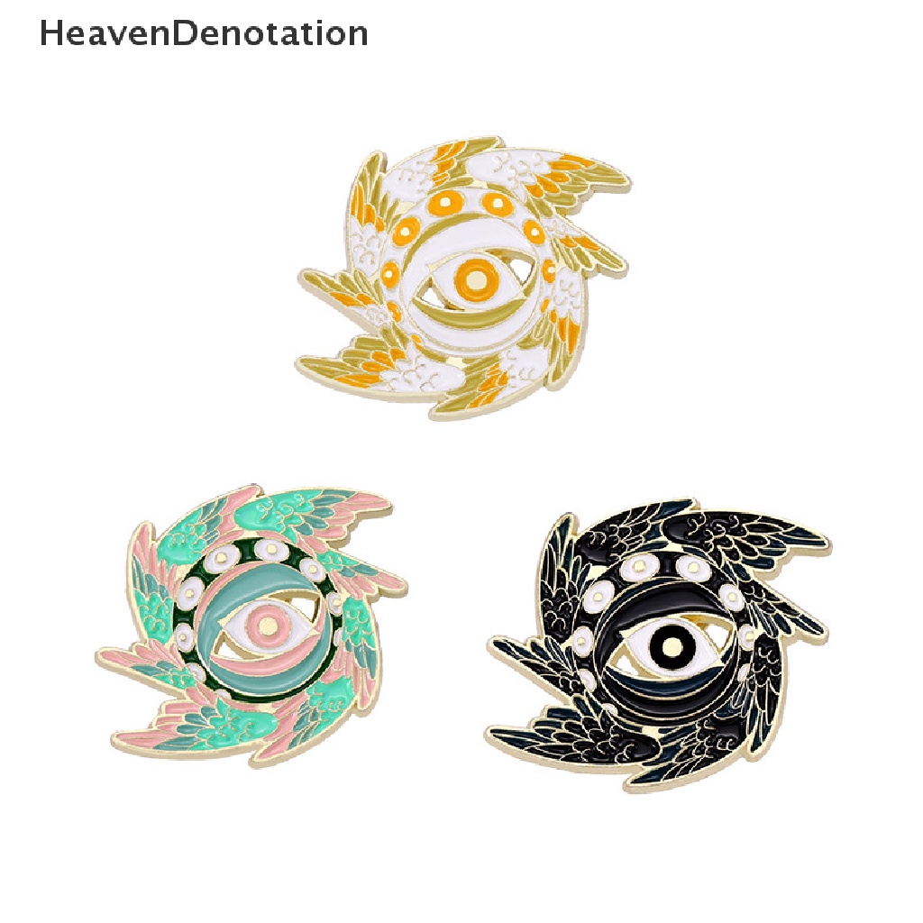 [HeavenDenotation] Fashion Mata Horus Seraph Sayap Lencana Bros Pin Untuk Ransel Kerah Pin Hadiah Pesta HDV