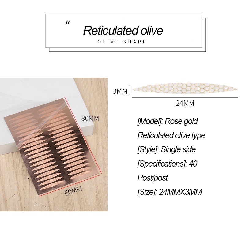 [Harga Grosir] Invisible Double Eyelid Sticker Rose Gold Mesh Traceless Self-adhesive Stiker Kelopak Mata Serat Tahan Air Alami Pita Kelopak Mata Alat Makeup Mata