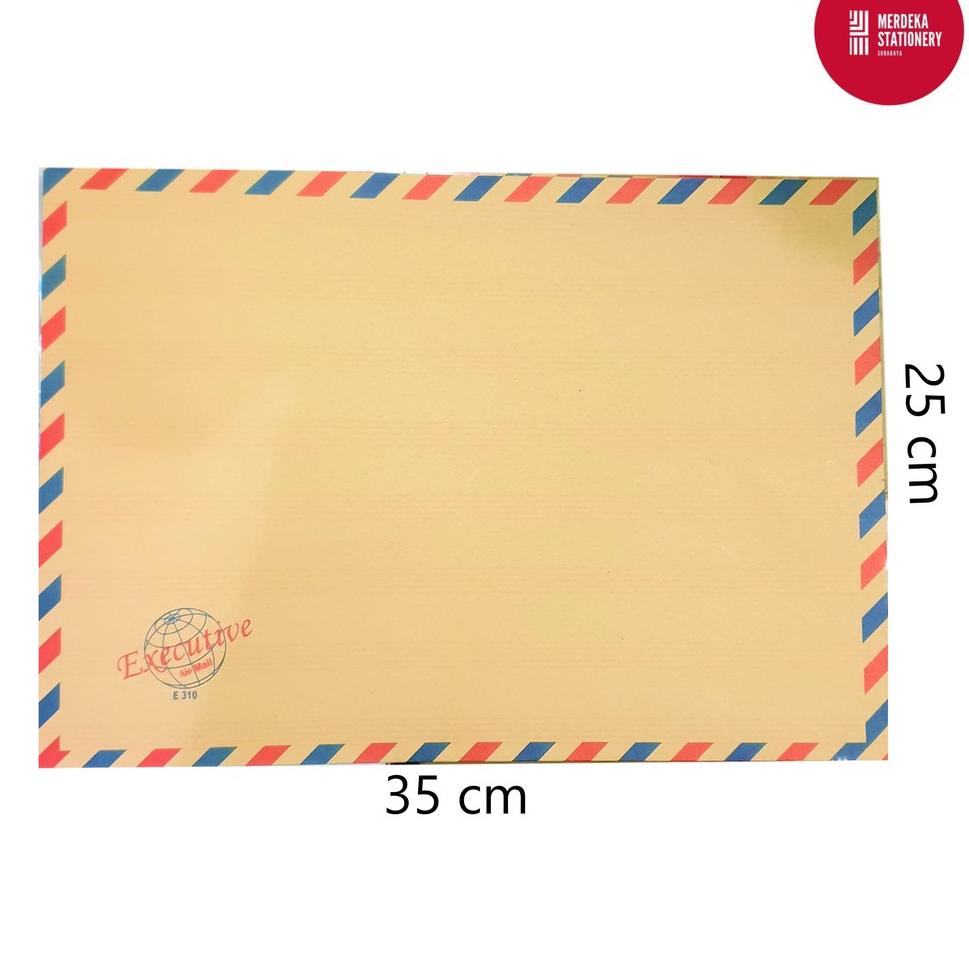 

T31 (10 Lembar)Amplop/Envelope/Surat Coklat Airmail/Air Mail Executive Tali 310 Folio/F4 25x35 cm TELAH HADIR ク