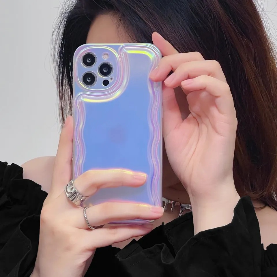 HOLOGRAM Fairy Gradasi Laser Iphone x xr xs max 11 12 13 14 pro max case casing cover