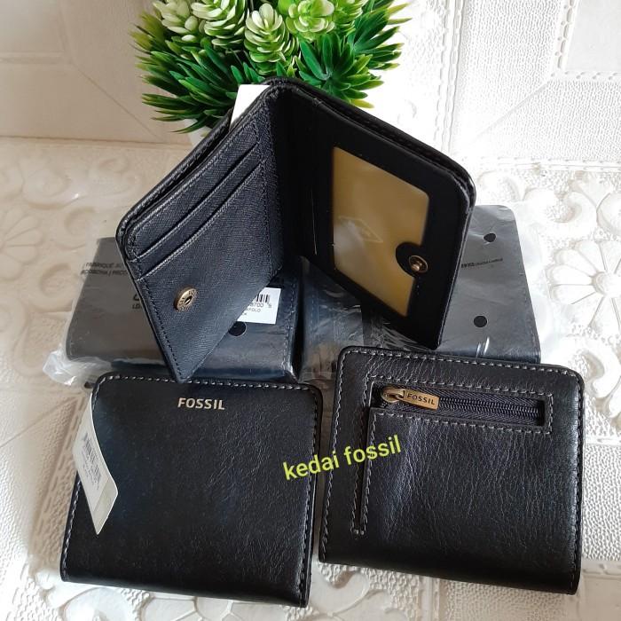 Dompet fossil madison bifold medium brown, black