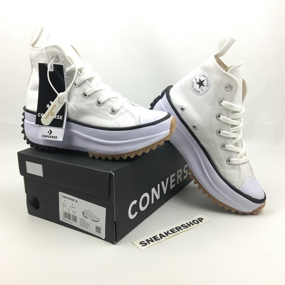 TERBAIK Sepatu Run Star Hike Hitam Putih Hak Tinggi Sneakers Wanita Premium Terbaru