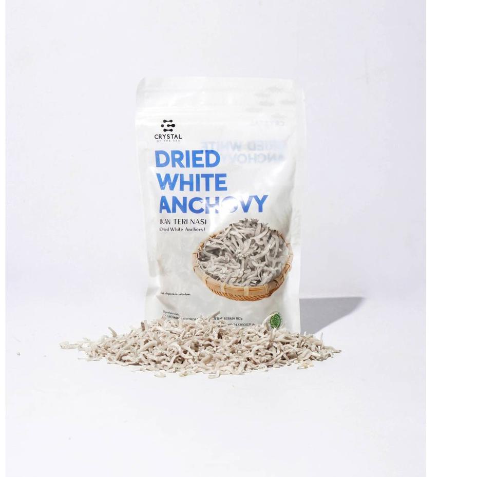 

➤ Crystal of The Sea Dried white anchovy Teri Kering Chrystal of The Sea / rufani / teri snack anak Crystal of the Sea Ikan Teri / No Pengawet / No Formalin ☑