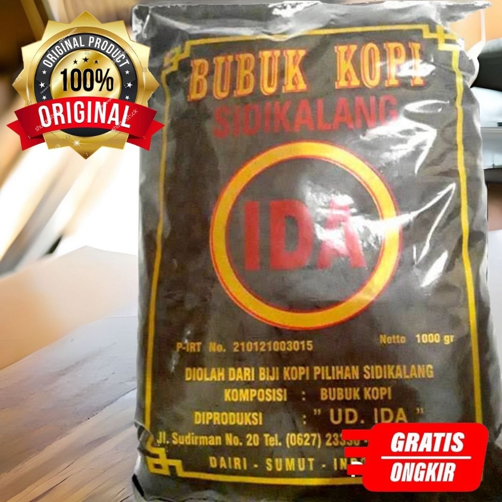 

Kopi IDA Kopi Robusta Bubuk Asli Sidikalang (1000 gr)