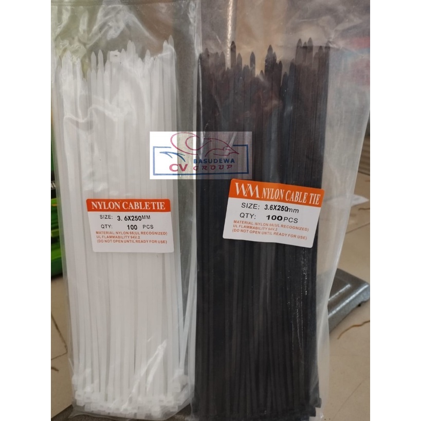 NYLON CABLE TIES 3.6 X 250MM / KABEL TIES 25CM / CABLE TIE 25 CM