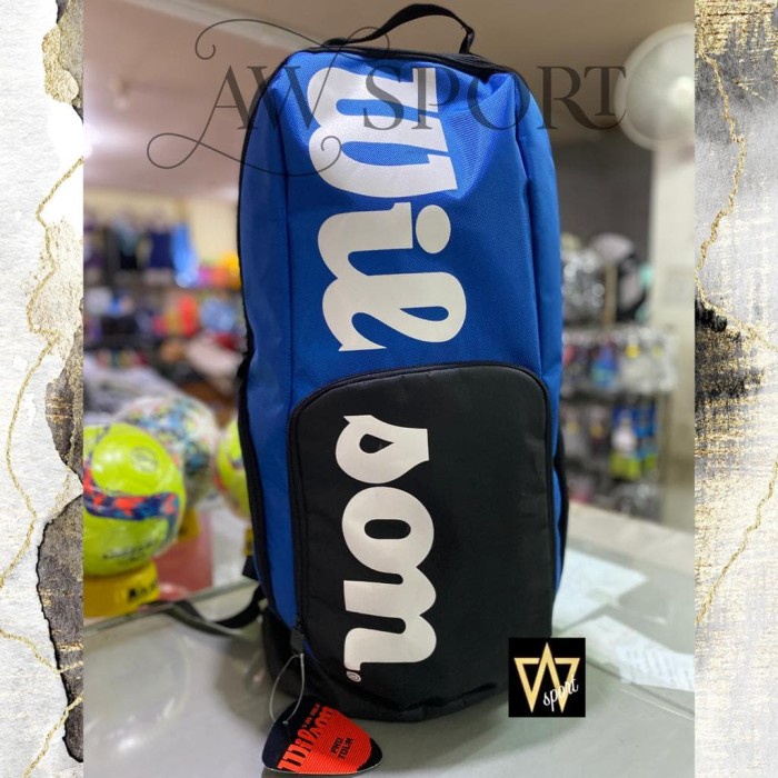 best seller] Tas Ransel Tenis Wilson Panjang/Tas tenis/tas raket tenis Wilson Biru