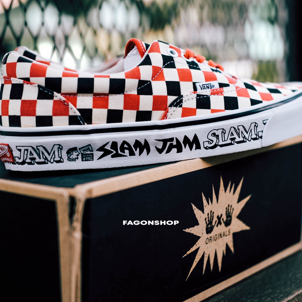 VANS ERA VAULT OG LX X SLAMJAM 5X5 WHITE BLACK ORIGINAL 100%