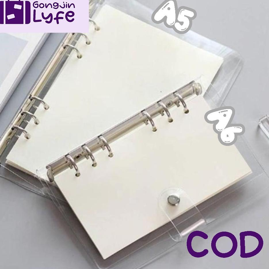 

P30 [A5 A6 6 Holes] Notebook Cover Clear Binder Bening Transparan A5 A6 / 6 Ring Lubang Holes / isi dot grid HOT PRODUCT ぱ