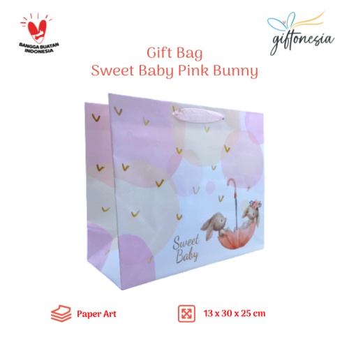

Paper Gift Bag Gift Bag Sweet Baby Pink Bunny Giftonesia Hampers Kado