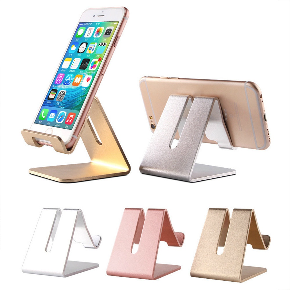 Desktop Phone Stand Aluminium Alloy Stand Tablet Phone Stand Portable Desktop Universal Kompatibel Dengan iPhone Dan Ponsel Android