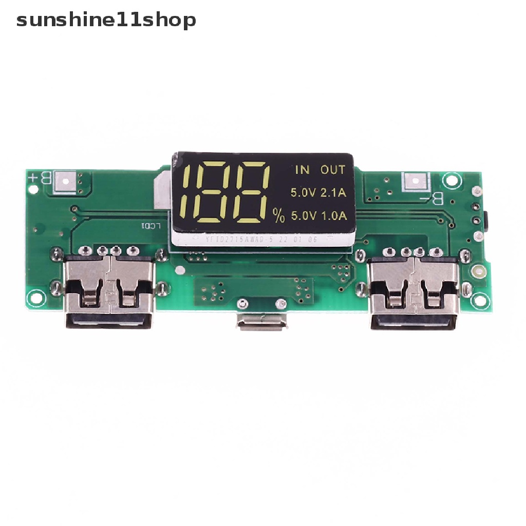 Sho Compact 18650modul Pengisian Display Digital Lithium 5V2.4A 2A 1A Output Usb Ganda Digital Display Booster N