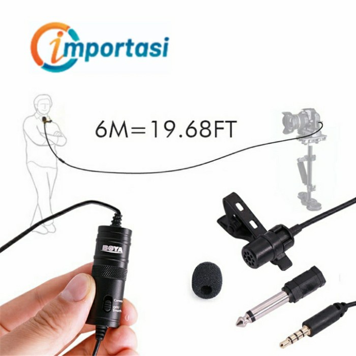 BOYA BY-M1 Lavalier Microphone Clip On Omnidirectional for DSLR Phone