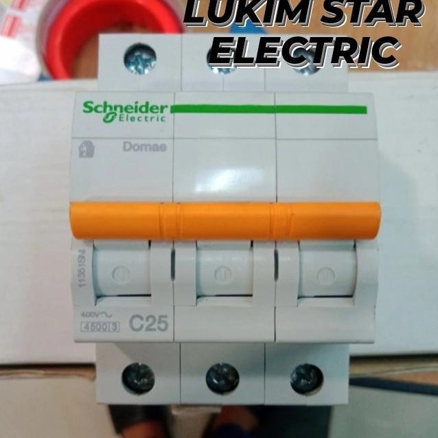 MCB DOMAE Schneider 3P 25A 32A/3 Phase 3p 32a 25a 3phase mcb schneider