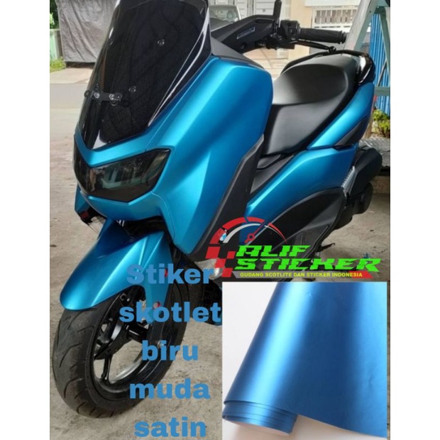 Skotlet Stiker Biru Muda Doff Mettalik Skotlet Motor Biru Satin Sticker Biru Muda Candy Metalic