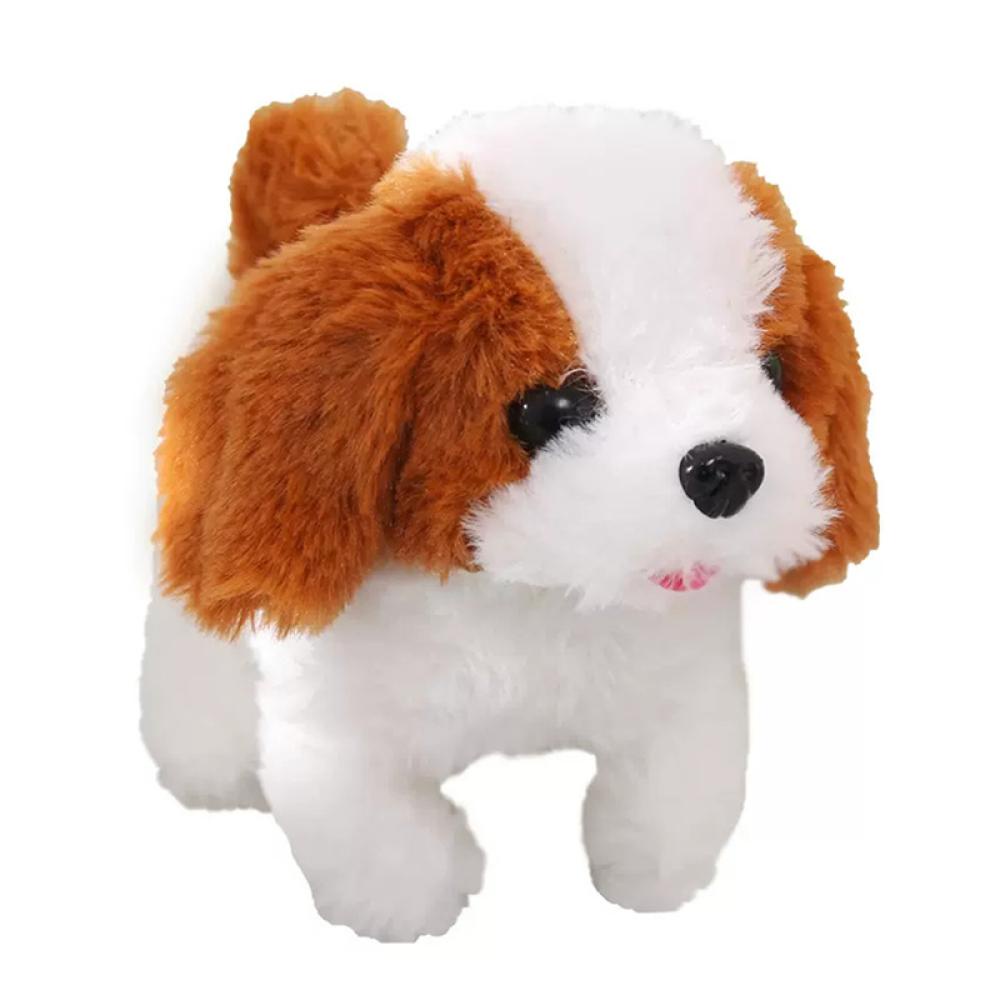 Timekey Electric Walking Barking Dog Lucu Smart Puppy Robot Anjing Balita Mainan Kawaii Elektronik Mainan Mewah Untuk Pesta Ulang Tahun Halloween H5W1