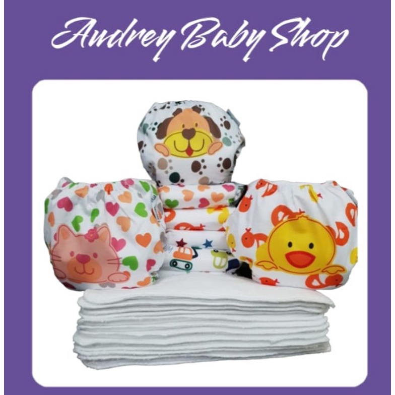 Milky House Clodi Plus Insert / Paket popok kain murah / Baby cloth diapers diaper newborn