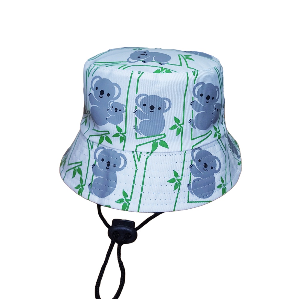 Bucket hat tali anak laki-laki perempuan usia 3 - 6 tahun model print hewan best quality