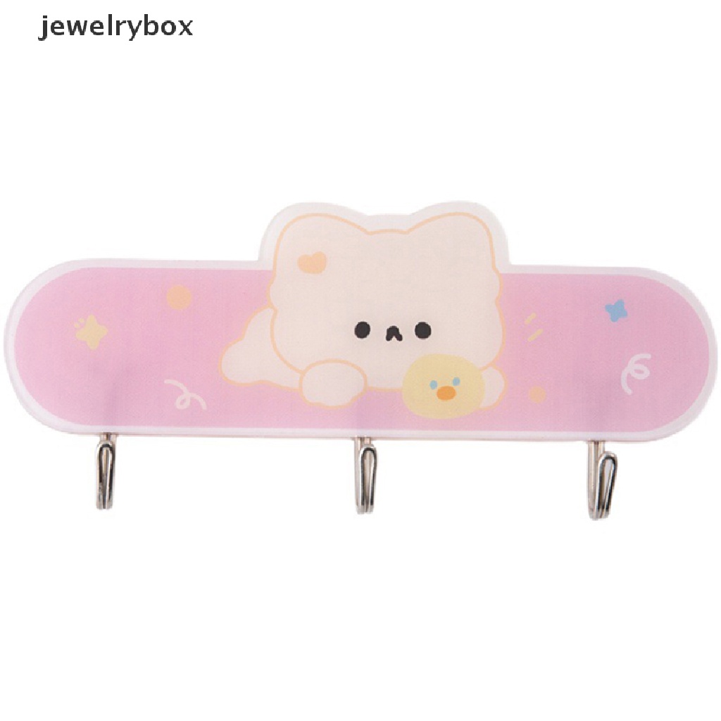 [jewelrybox] Kartun Dinding Kait Berat Kuat Perekat Diri Kait Mulus Stiker Hook Penyimpanan Butik