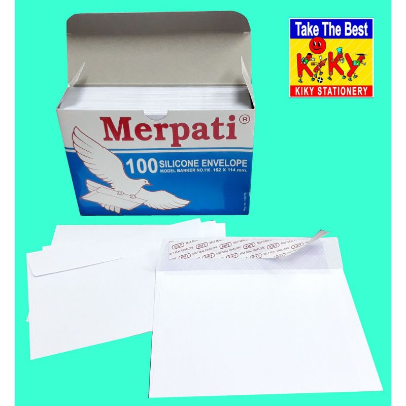 

Amplop Putih Merpati No 110 lem (Silicone) 70 gr