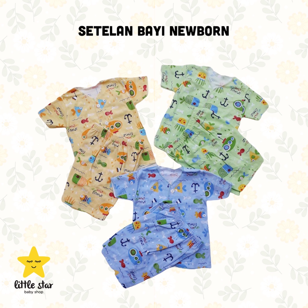 Rifani Setelan Baju Newborn | Set Baju Bayi Cewek Cowok