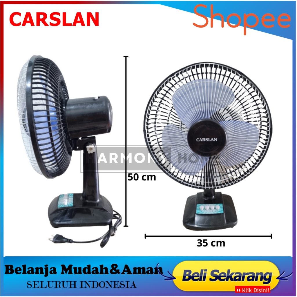 Kipas Angin Meja Bisa Swing Kanan Kiri Ukuran 12 inch (30 cm) JAMIN KUALITAS-CARSLAN