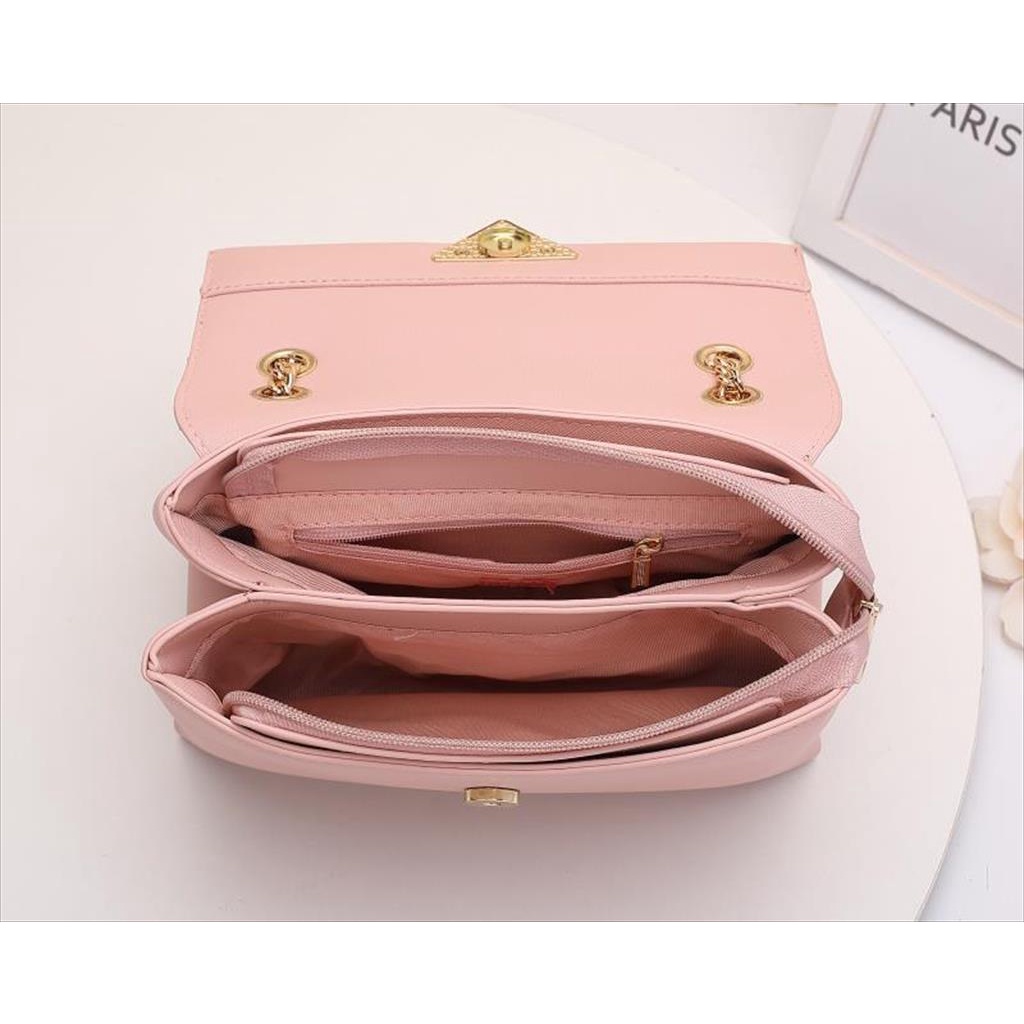 Paris Classic Tas Wanita  Fashion Branded Import Tas Selempang Rantai Sling Bag Wanita Tas Jalan Wanita {PC3395}