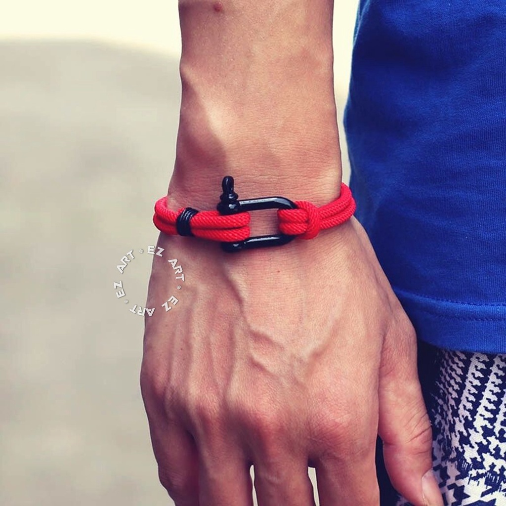 Gelang Shakle Buckle Tipe D Tali Milan Nylon Layer Ganda Elegan Pria Wanita Pendaki Gunung Survival