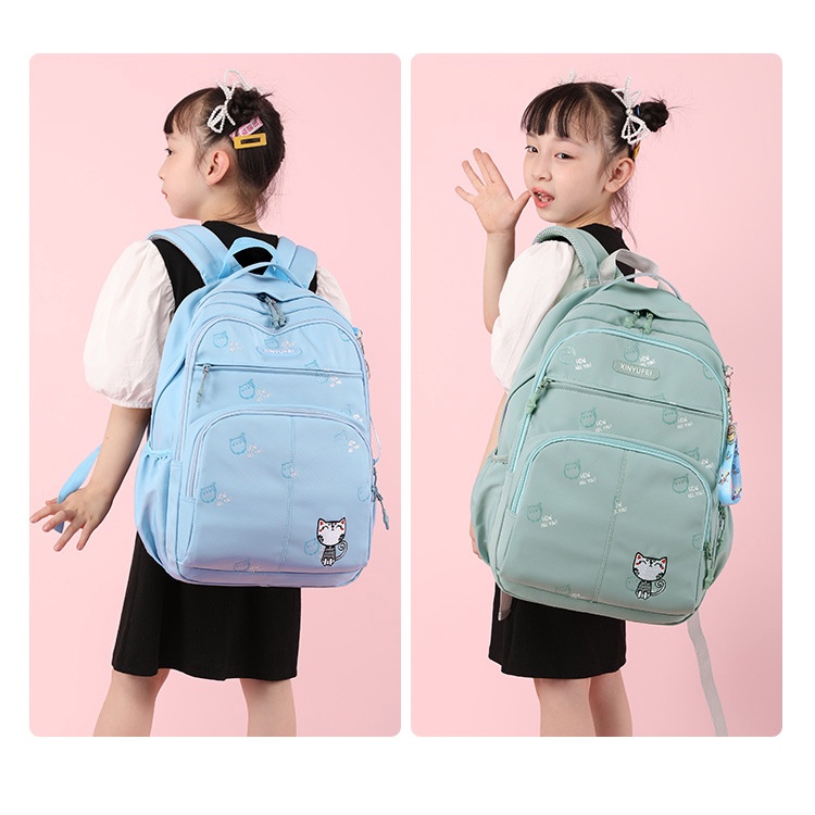 Rayhana - Tas Ransel Perempuan Viral Tas Sekolah Anak SD SMP Kekinian Motif Full Cat