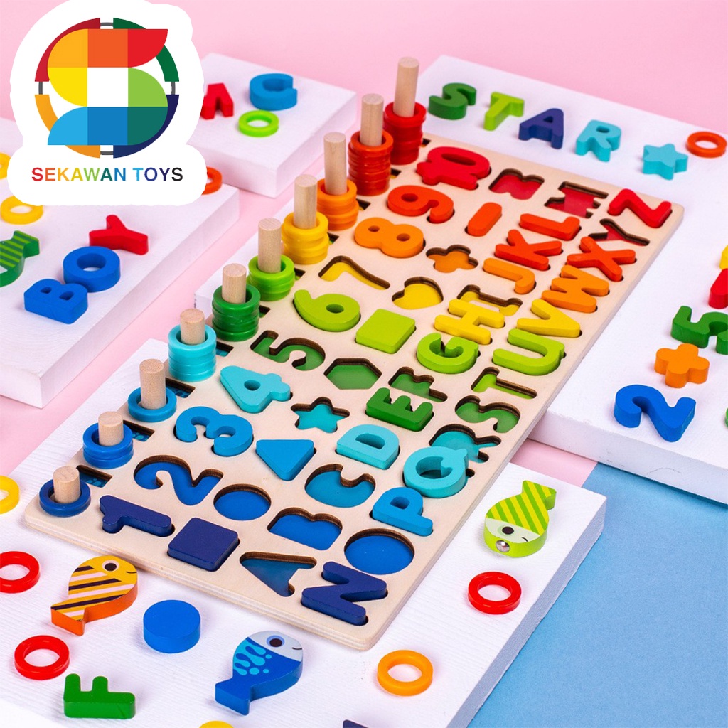 Mainan Edukasi Anak / Mainan Edukatif Anak Puzzle Abjad Huruf/ Montessori Toys 3170A / puzzle kayu / puzzle edukasi
