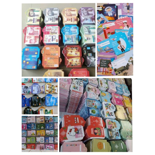 

READY Amplop lebaran mini kecil medium sedang panjang jumbo angpao uang snack karakter profesi lembaran 100 lembar