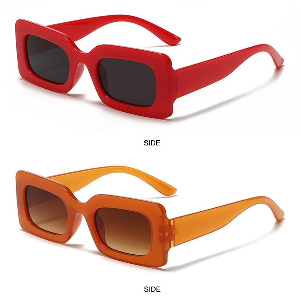 WONDER Y2k Kacamata Matahari Fashion Perlindungan UV400 Kacamata Retro Untuk Wanita Pria