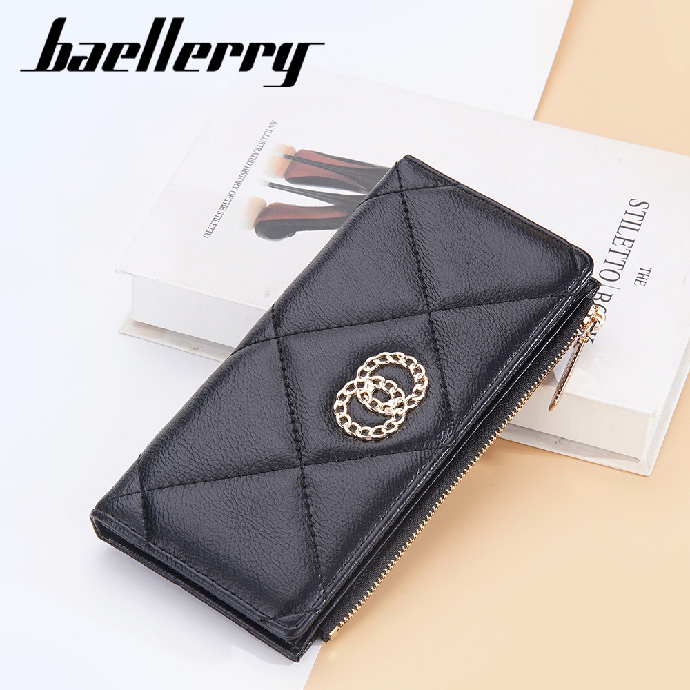 BAELLERRY N2384 Dompet Wanita Panjang Bahan Kulit PU Leather Premium WATCHKITE WKOS