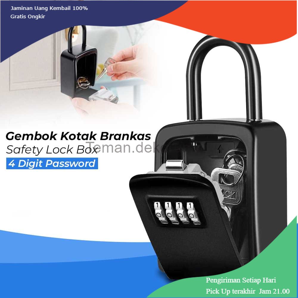 TD- TMP MOOL Gembok Kotak Brankas Safety Lock Box 4 Digit Password - G10