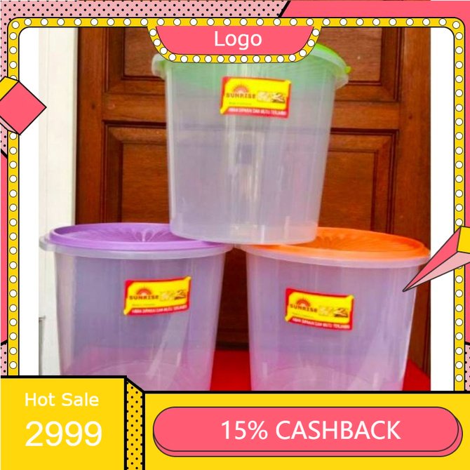 TOPLES PLASTIK 10 LITER/ TOPLES BULAT/ TOPLES TUTUP UNTUK KERUPUK/ TOPLES PLASTIK BENING/ TOPLES SER