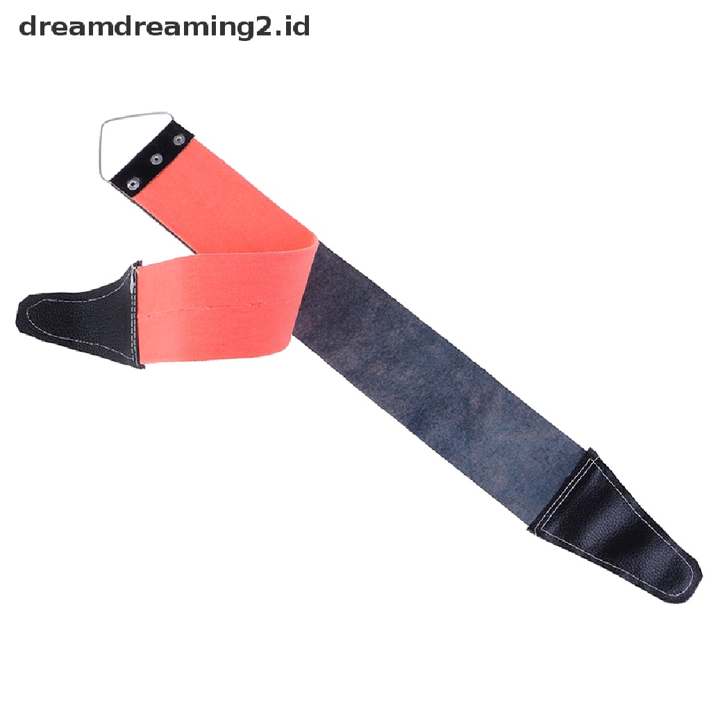 (dream) 1pc Barber Leather Straight Razor Sharpening Strop Sabuk Asahan Tali Cukur  .