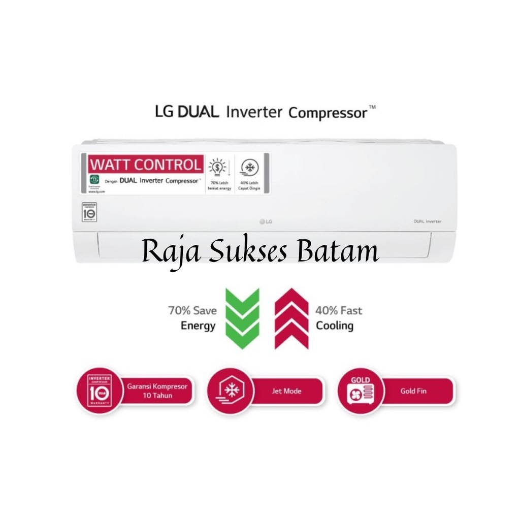 AC LG 1PK Inverter T10EV4 KHUSUS BATAM