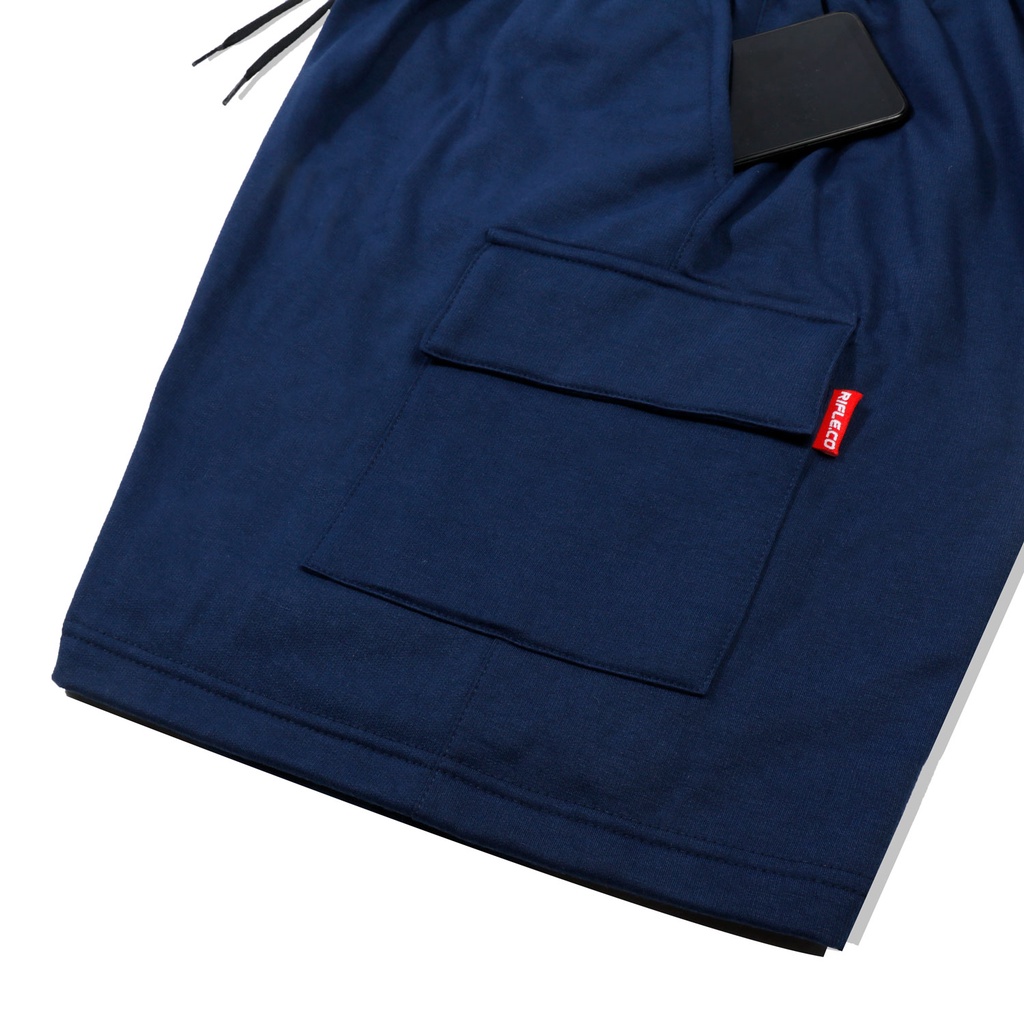 Rifle.co celana cargo pendek navy