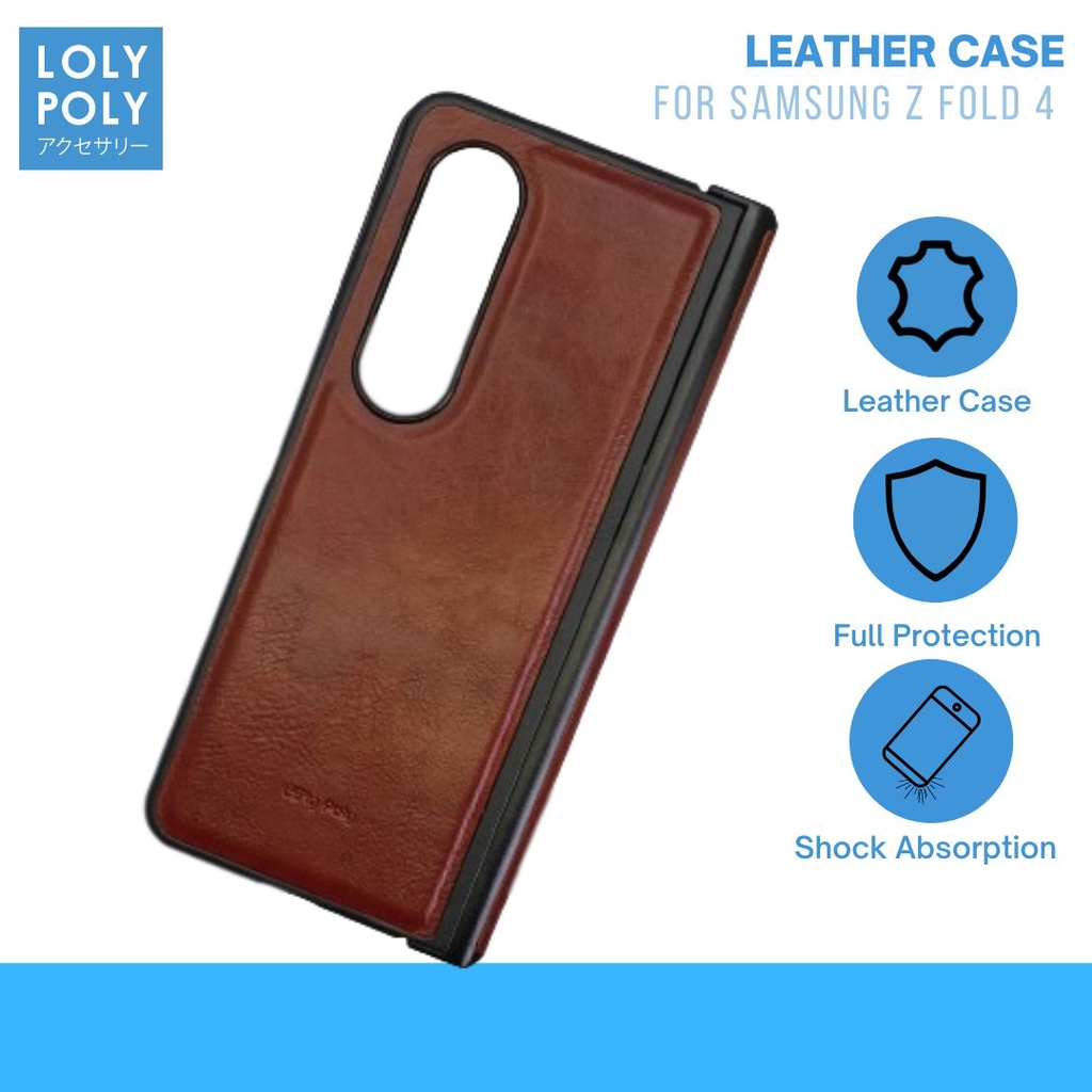 Lolypoly Hard Case PU Leather Case Samsung Galaxy Z Fold 4