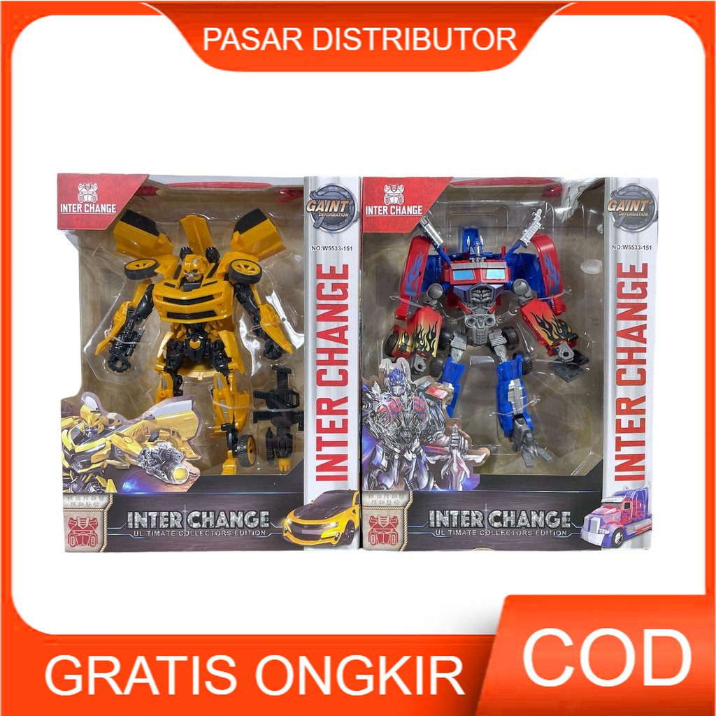 Maina Anak Robot Action Figure Transformers The Reformers Optimus Prime Bumblebee Mainan Robot Optimus Bumblebee