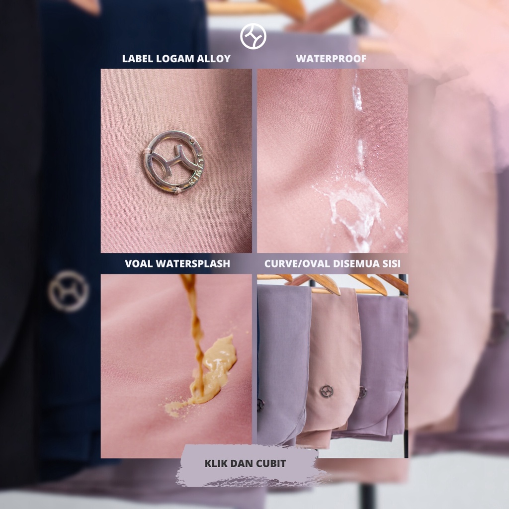 Hijab HIMATE by Hijacket Anti Air Anti Gerah Jilbab Voal Premium Water Resistant