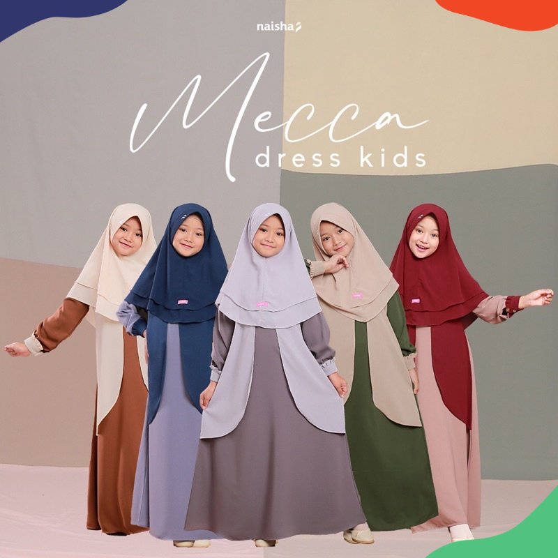 Mecca Dress Anak by Naishaofficial / Mecca Family Set / Gamis Anak / Dress Anak / Dress Kids / Sarim