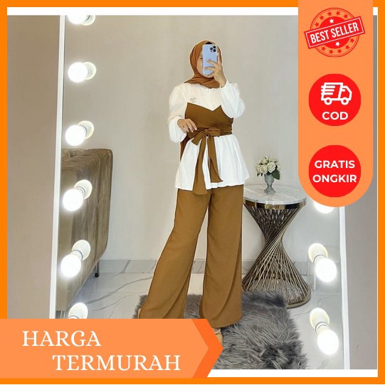 Setelan Kemeja Motif Wanita // Setelan Rayon Premiun Hq// Setelan Jumbo// Baju Jumbo// Gemilang Clot