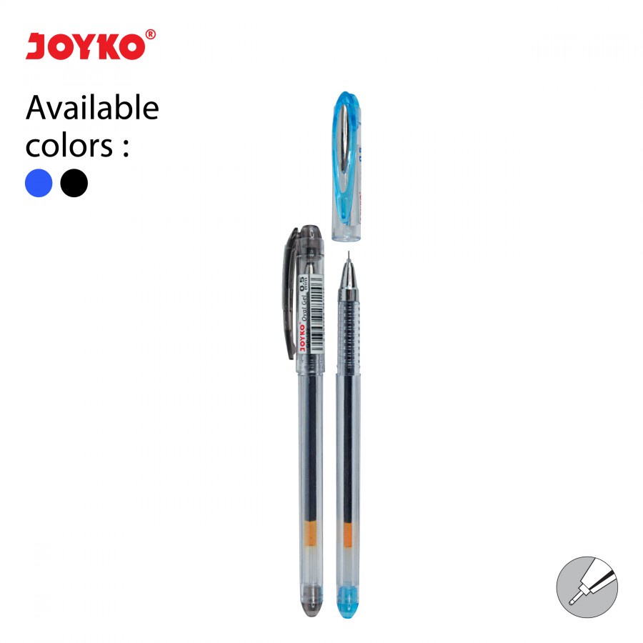 

Joyko Pulpen Gel Oval GP-189 Tip 0.5 mm Variasi warna Hitam -Satuan