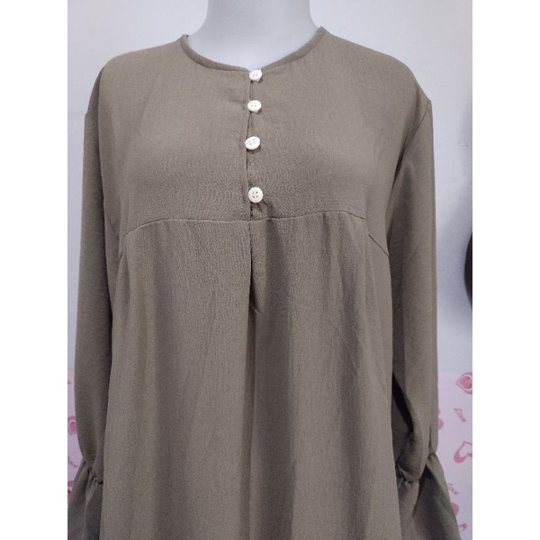 Udlia Gamis Crinkle Busui Vanya Army