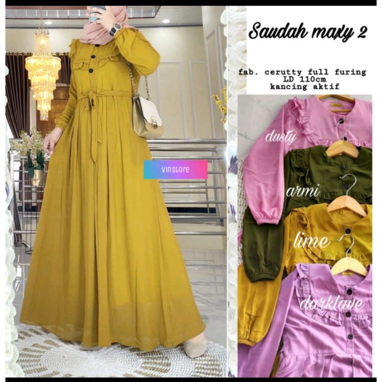 GAMIS//SAUDAH MAXY//GAMIS BAHAN CRINGKLE AIR FLOW #GAMIS #KEKINIAN