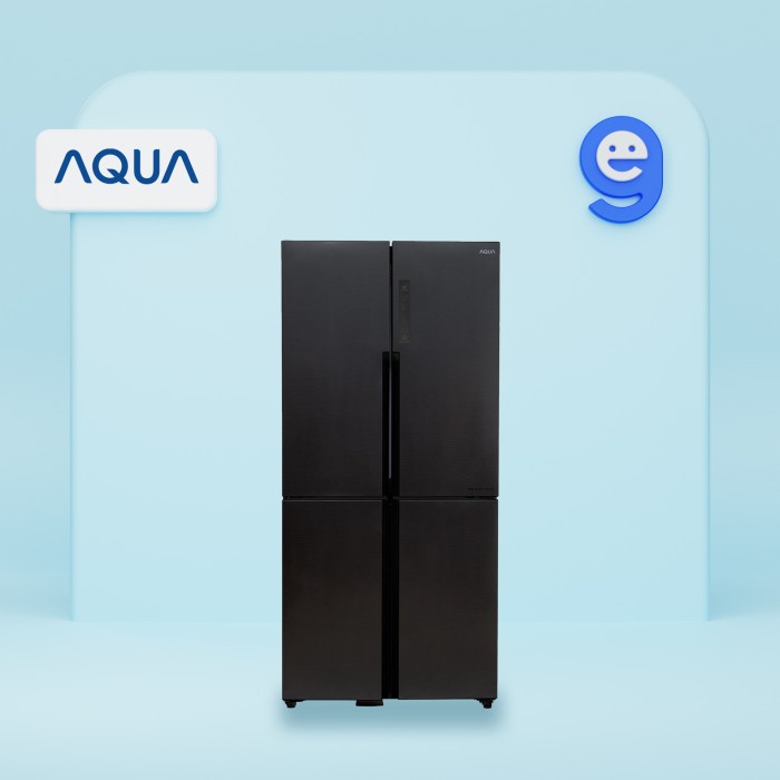 AQUA KULKAS SIDE BY SIDE 456 L AQR-IM525AM / IM 525AM / AQRIM525AMGB ORIGINAL