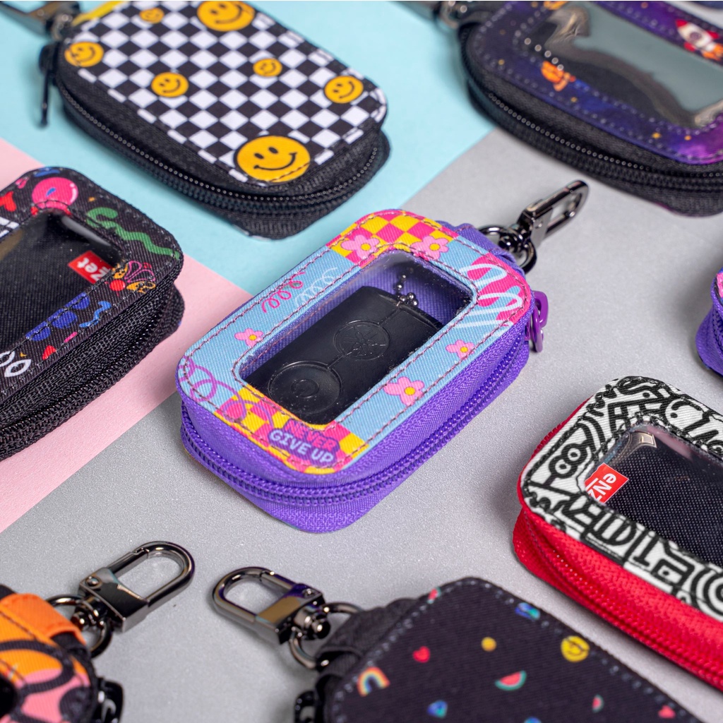Dompet Keyless Remote Motor Mobil Gantungan Kunci Sarung Remot Full Print