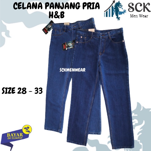 SCK - Celana Jeans Pria HNB Model Standar / Celana Jeans Pria Reguler Casual / Pakaian Cowok - sckmenwear GROSIR