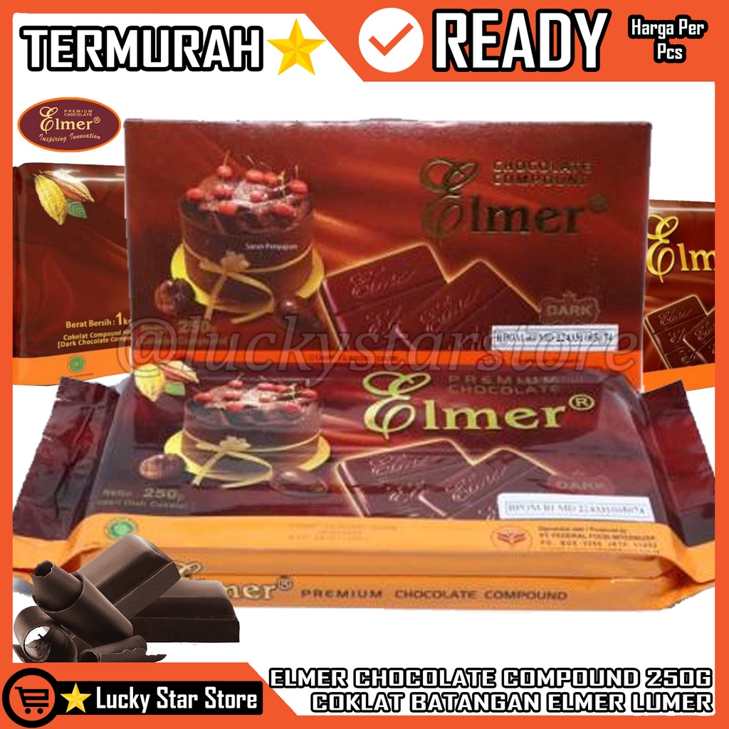 

ELMER CHOCOLATE COMPOUND 250G ELMER CHOCOLATE COMPOUND 250G ELMER DARK COMPOUND CLASSIC CHOCOLATE 250GRAM KG ELMER COKLAT BLOK KOTAK-KOTAK COKLAT TOPING MUDAH DISERUT COKLAT PARUT ELMER ELMER DARK COMP CLASSIC 250GR HARGA PER PCS SATUAN MURAH HALAL