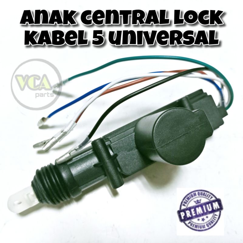 ANAK CENTRAL LOCK/PISTOL SENTRAL LOCK MOBIL KABEL 5 UNIVERSAL.